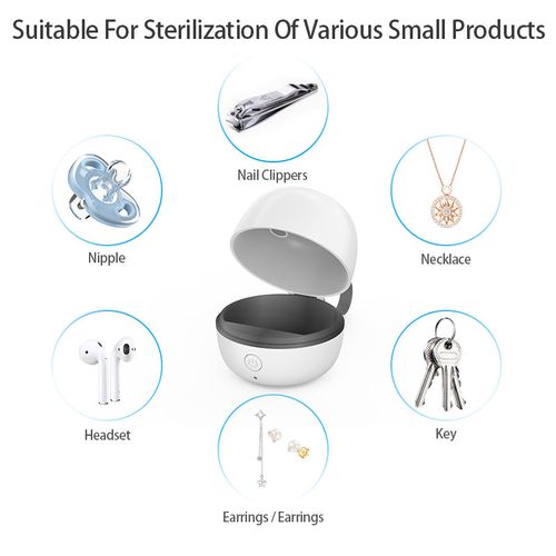 Rechargeable Mini Portable UV Light Pacifier Sterilizer Multifunction Ultraviolet Sterilization Box for Oral Hygiene