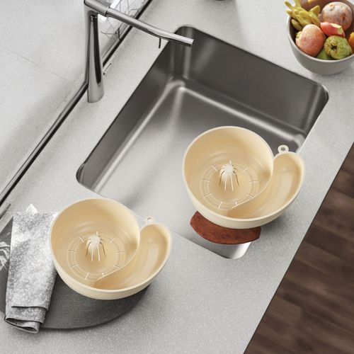 Two snail-designed draining baskets