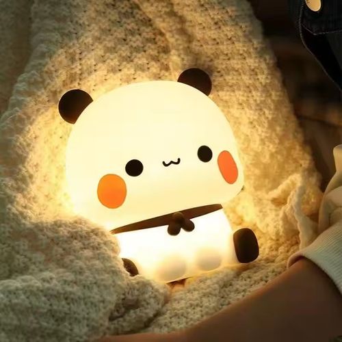 Cute Panda Night Light Cute Cartoon Night Light Squishy Animal Touch Night Lamp Animal Bedroom Decorative Living Room Dolls Gift