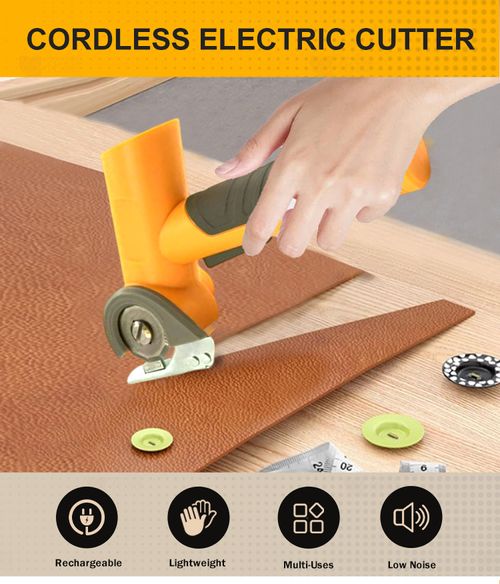 Cross-Border Supply Portable Electric Scissors Large Leather Scissors Lithium-Ion Paper Cutting Scissors for Home Office Use