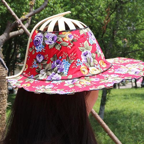 bamboo-cotton foldable fan hat