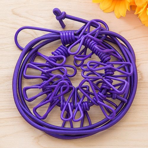 Wall Mounted Clips Wall Folding Tightener Outdoor Clothespine Retractable Clothesline