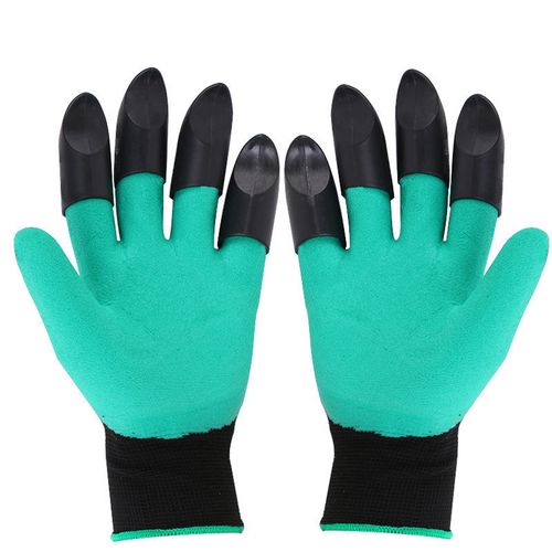 Popular Hand Claw Plastic Garden Gloves With Fingertips Claws Quick Durable Safety Work Gloves