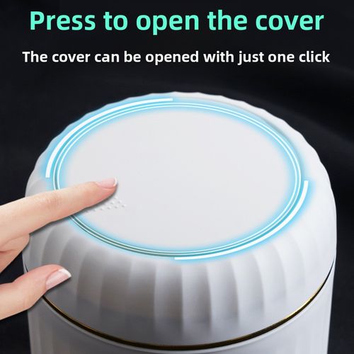 Mini Modern Style Push-Type Desktop Trash Can for Living Room Table Waste Paper Bucket for Car Bedroom & Restaurant