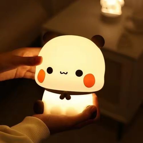 Cute Panda Night Light Cute Cartoon Night Light Squishy Animal Touch Night Lamp Animal Bedroom Decorative Living Room Dolls Gift