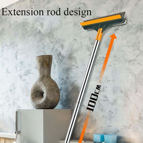 3 in 1 Broom Adjustable Cleaning Tool Bathroom Home Cleaning Brush Water Squeegee Stiff Bristle Corner Gap Floor Clean Brush