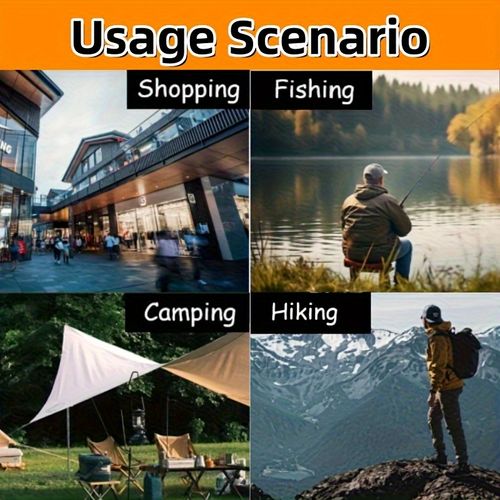 Two-in-One Foldable Cane and Stool 300 Pounds Capacity, Portable Compact Design with Locking Mechanism - Suitable for 30 Uses: Hiking, Camping, Outdoor Activities - Compact Chair, Folding Seat, Mountaineering Pole, Stand-Up Cane, Aluminum Alloy Folding Chair, Outdoor Rock Climbing Tool, etc