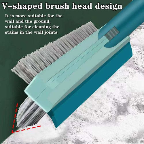 3 in 1 Broom Adjustable Cleaning Tool Bathroom Home Cleaning Brush Water Squeegee Stiff Bristle Corner Gap Floor Clean Brush