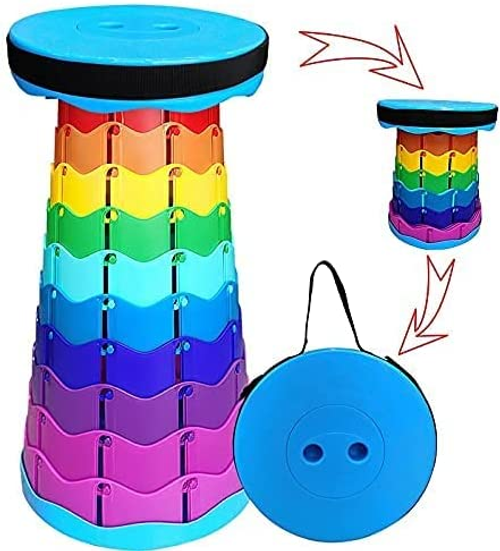 foldable camping stool adjustable, telescopic foldable stool