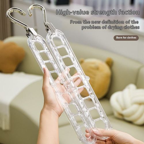 Space Saving Magic Nine-hole Hangers Multi-function Vertical and Horizontal Rotating Thick Hanging Clothes Pants Storage Closet