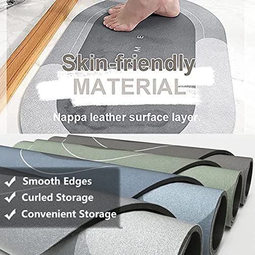 Super Absorbent Diatom Mud Pad Floor Mat Kitchen Toilet Bath Pad Non-Slip Bathroom Mat Carpet Kitchen