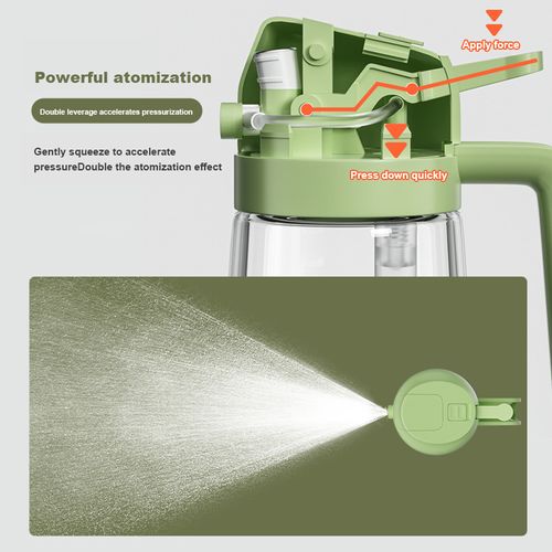 Sprayable and pourable oil dispenser bottle