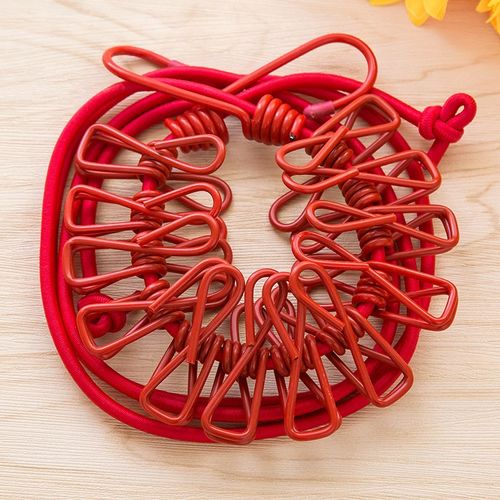 Wall Mounted Clips Wall Folding Tightener Outdoor Clothespine Retractable Clothesline
