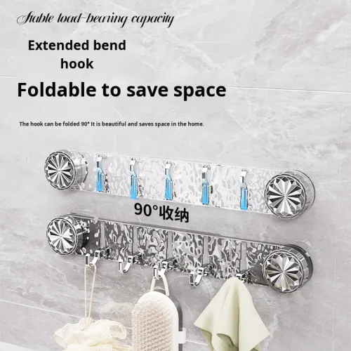 Hole-free suction cup row hook