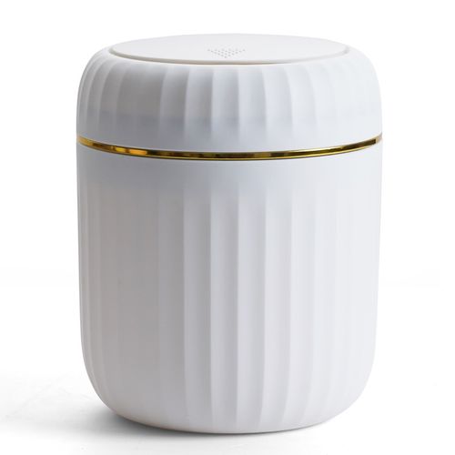 Mini Modern Style Push-Type Desktop Trash Can for Living Room Table Waste Paper Bucket for Car Bedroom & Restaurant