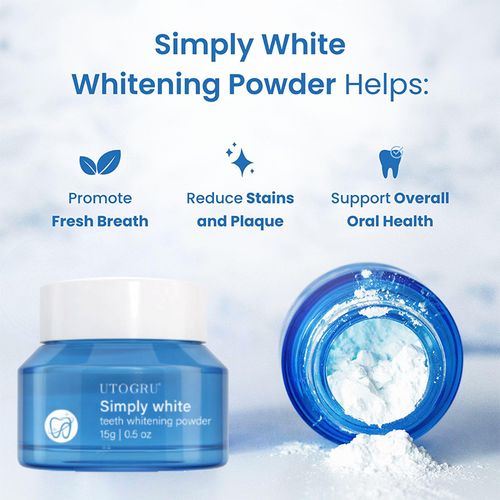 Whitening Powder No Sensitivity Enamel-Safe Toothpaste Whitening Powder for Coffee Tea Food Wine Tobacco Stains