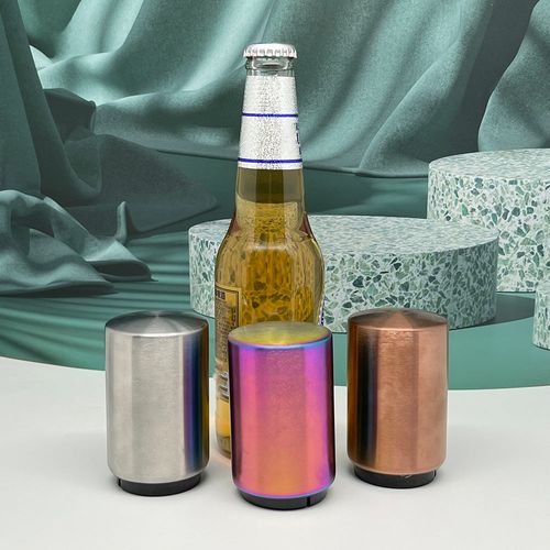 Portable Automatic Beer Bottle Opener Metal Stainless Steel Push Down Magnetic Automatic Beer Bottle Opener