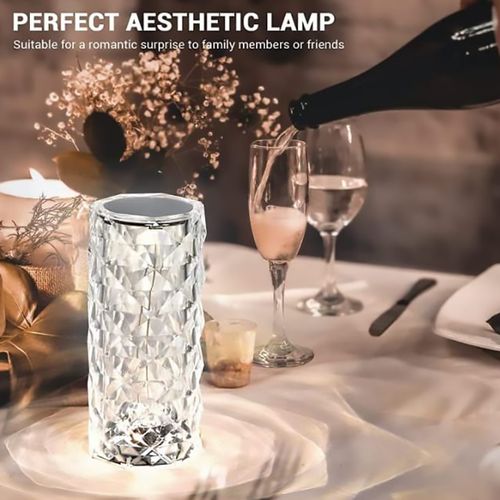 Rose-decorated Table Lamp Creative Gift Ambient Light