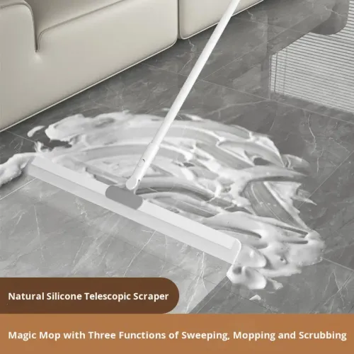 Multifunctional silicone floor scraper