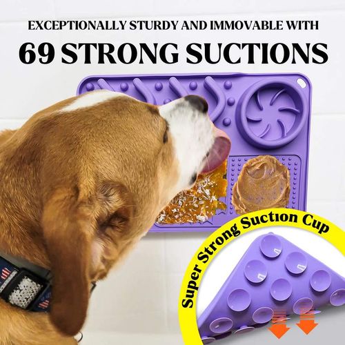 Food-grade silicone pet feeding lick plate, slow feeder plate mat for cats and dogs
