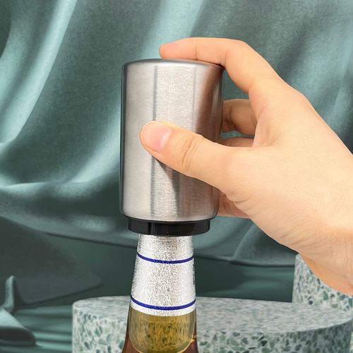 Portable Automatic Beer Bottle Opener Metal Stainless Steel Push Down Magnetic Automatic Beer Bottle Opener
