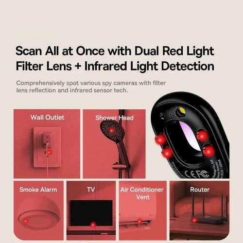 Infrared Camera Detector & Vibration Alarm, Portable Anti - Intrusion Security Device
