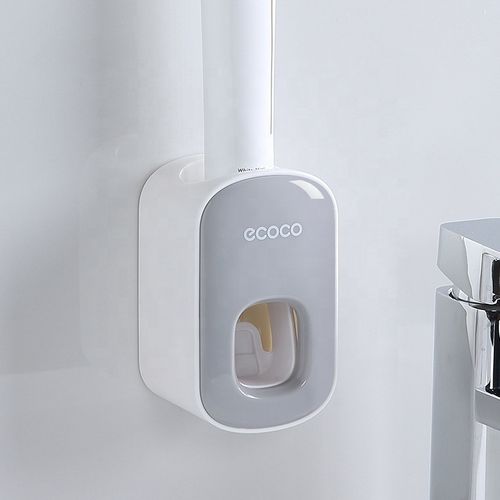 Wall Mount Automatic Toothpaste Squeezer Dispenser Holder Set for Kids Adults Toothbrush Holder