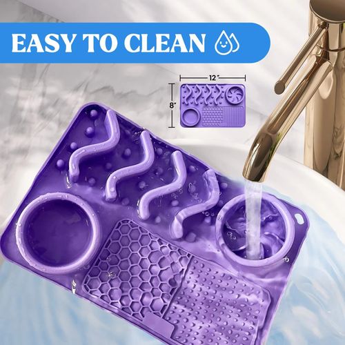 Food-grade silicone pet feeding lick plate, slow feeder plate mat for cats and dogs