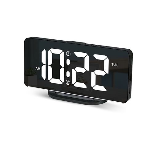 RGB LED Digital Clock – Large Display Alarm Clock with 10 Color Modes, Night Light, for Bedroom, Living Room, Office