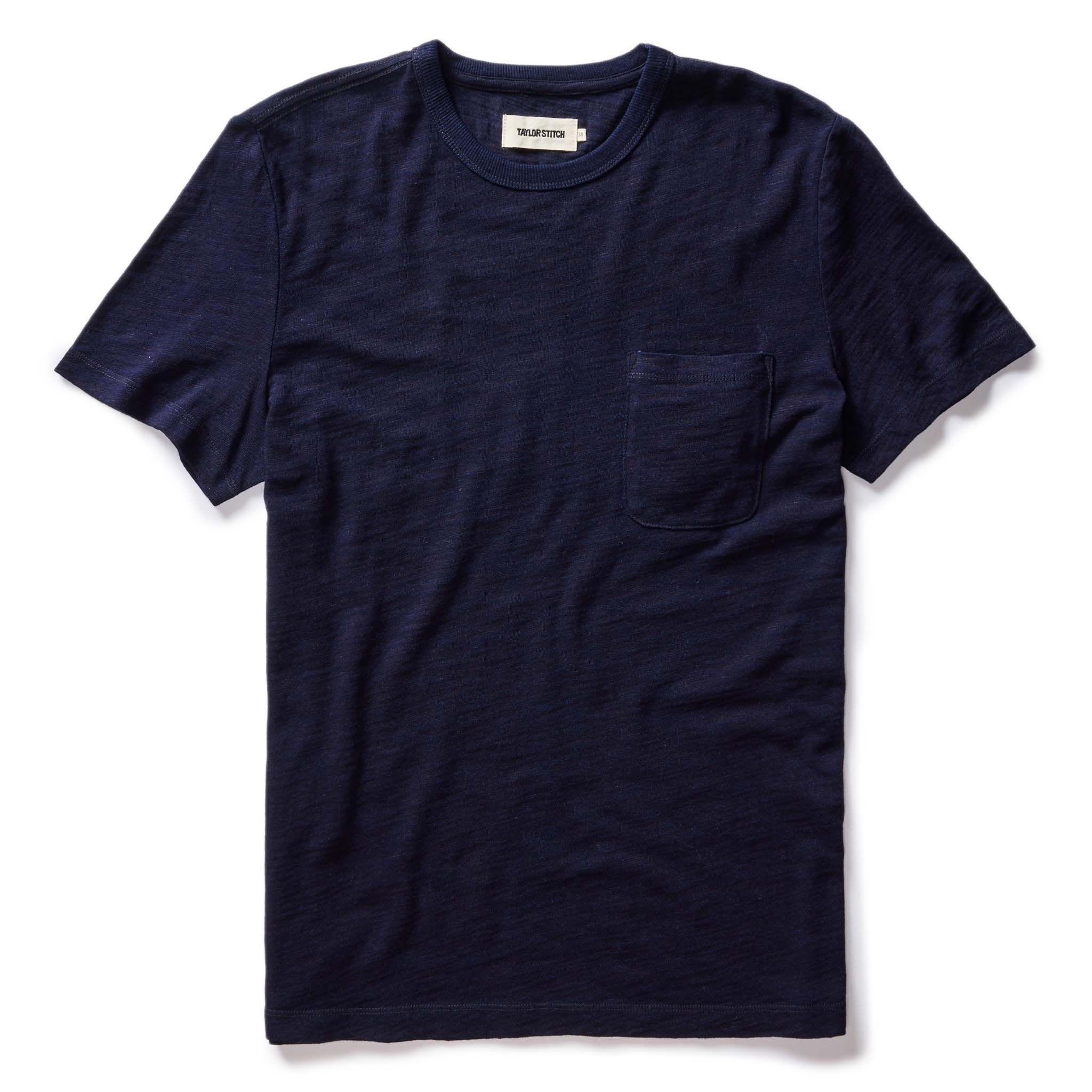 Naeec Organic Cotton Tee in Rinsed Indigo