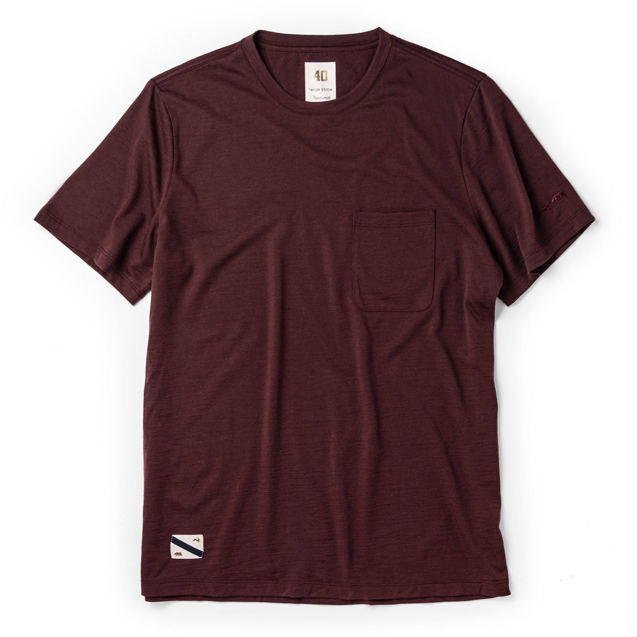 Naeec Merino Tee in Wine