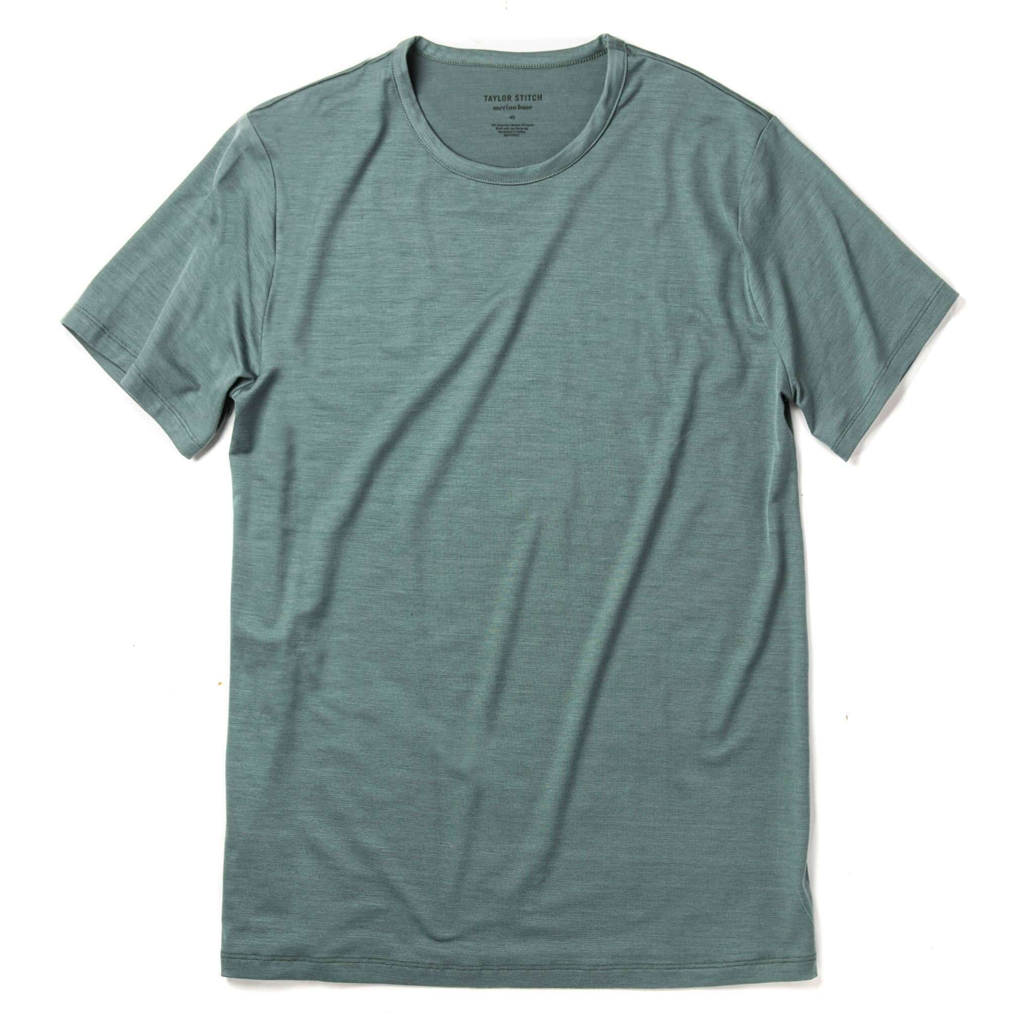 Naeec Merino Tee in Sea Green