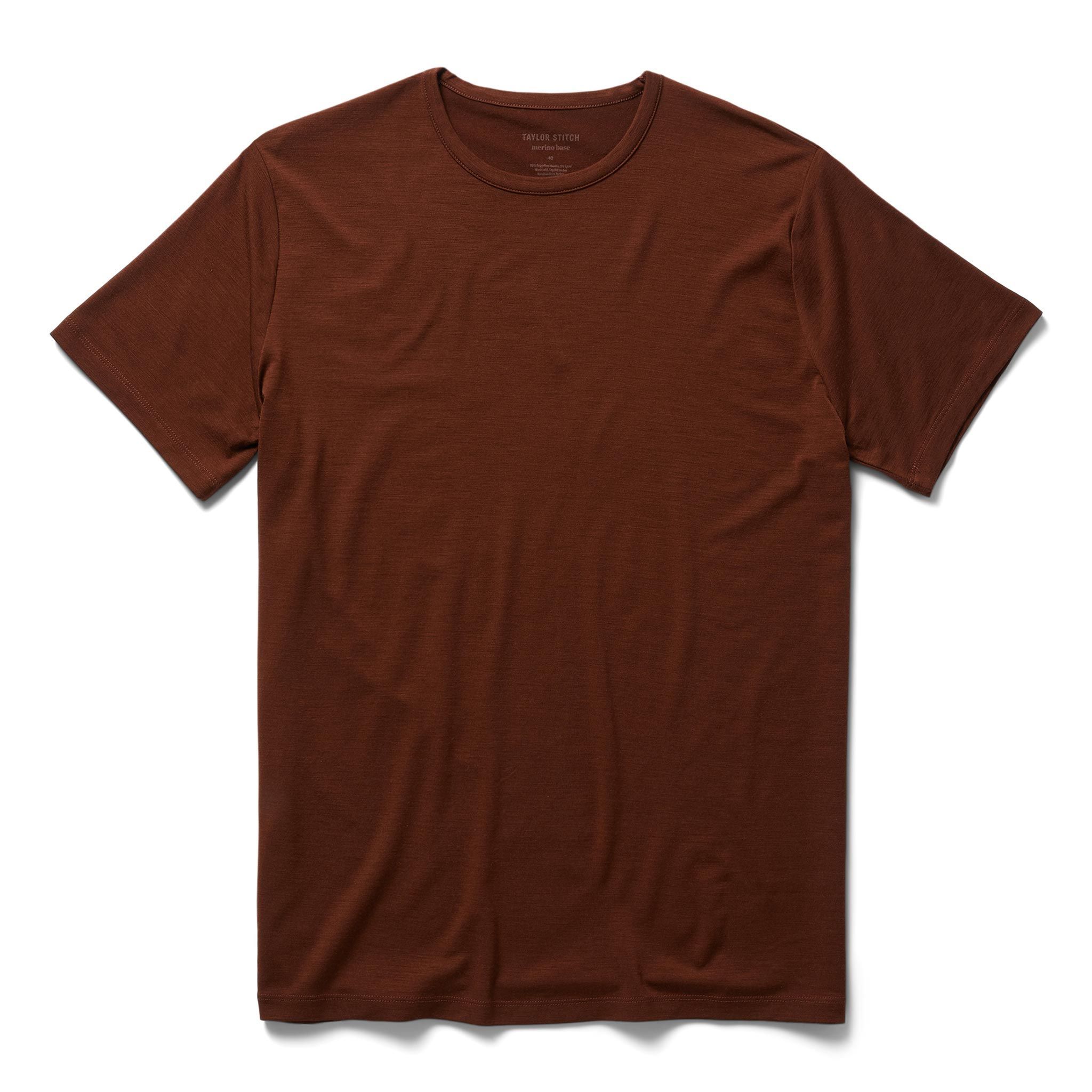 Naeec Merino Tee in Russet