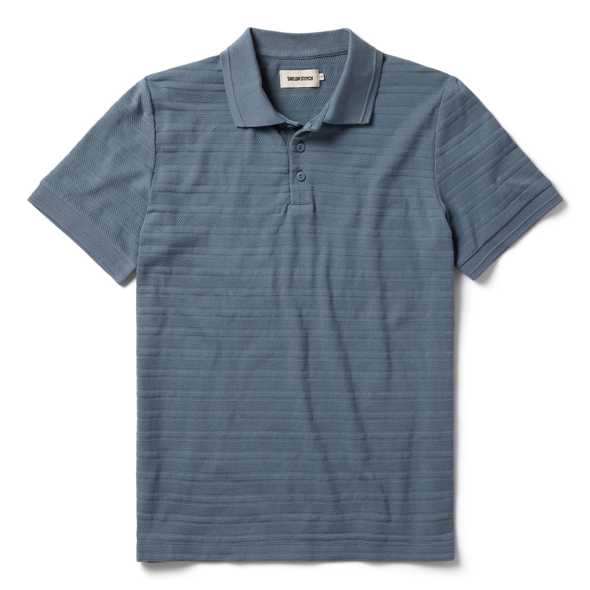 Naeec Jacquard Polo in Storm