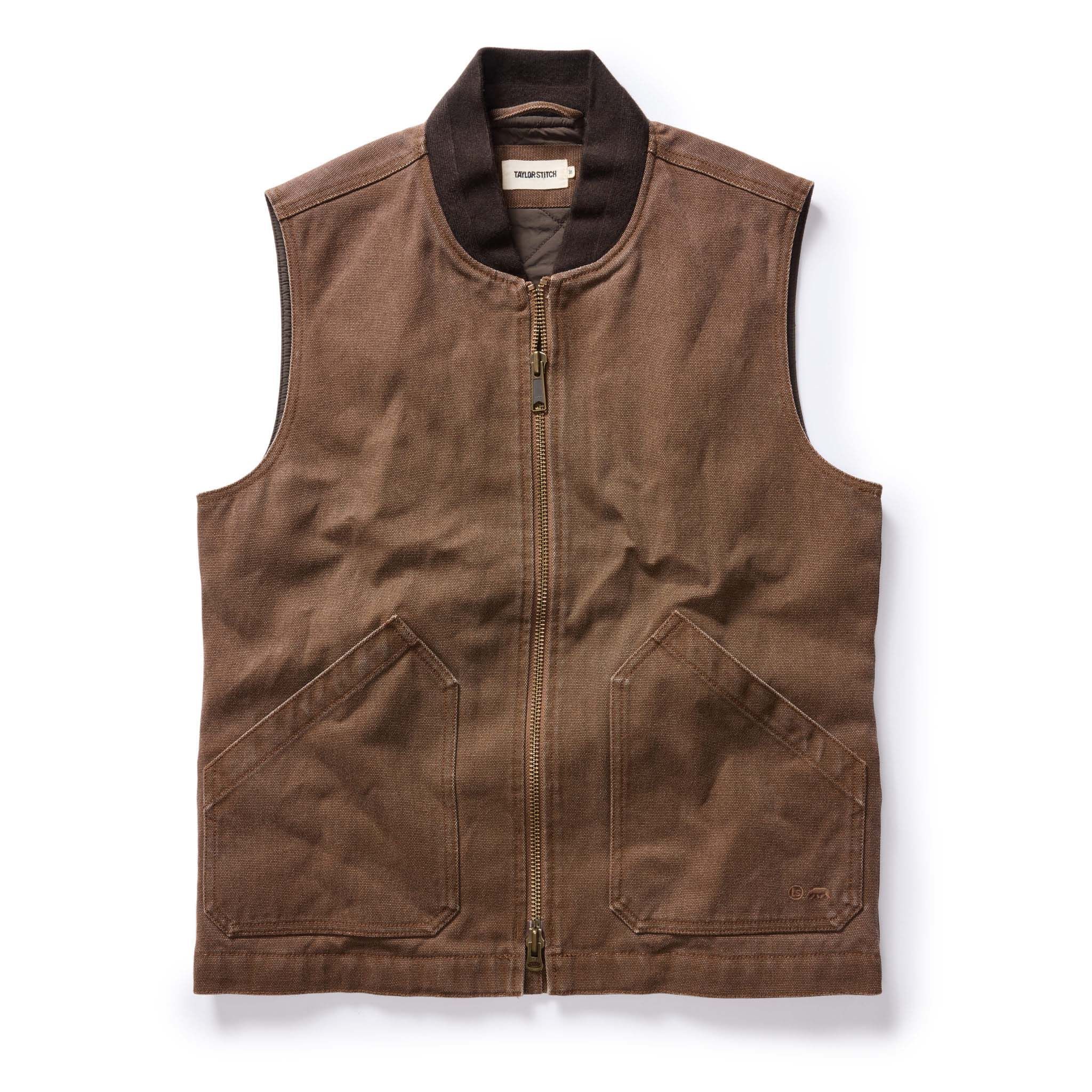 Naeec Workhorse Vest in Aged Penny Chipped Canvas