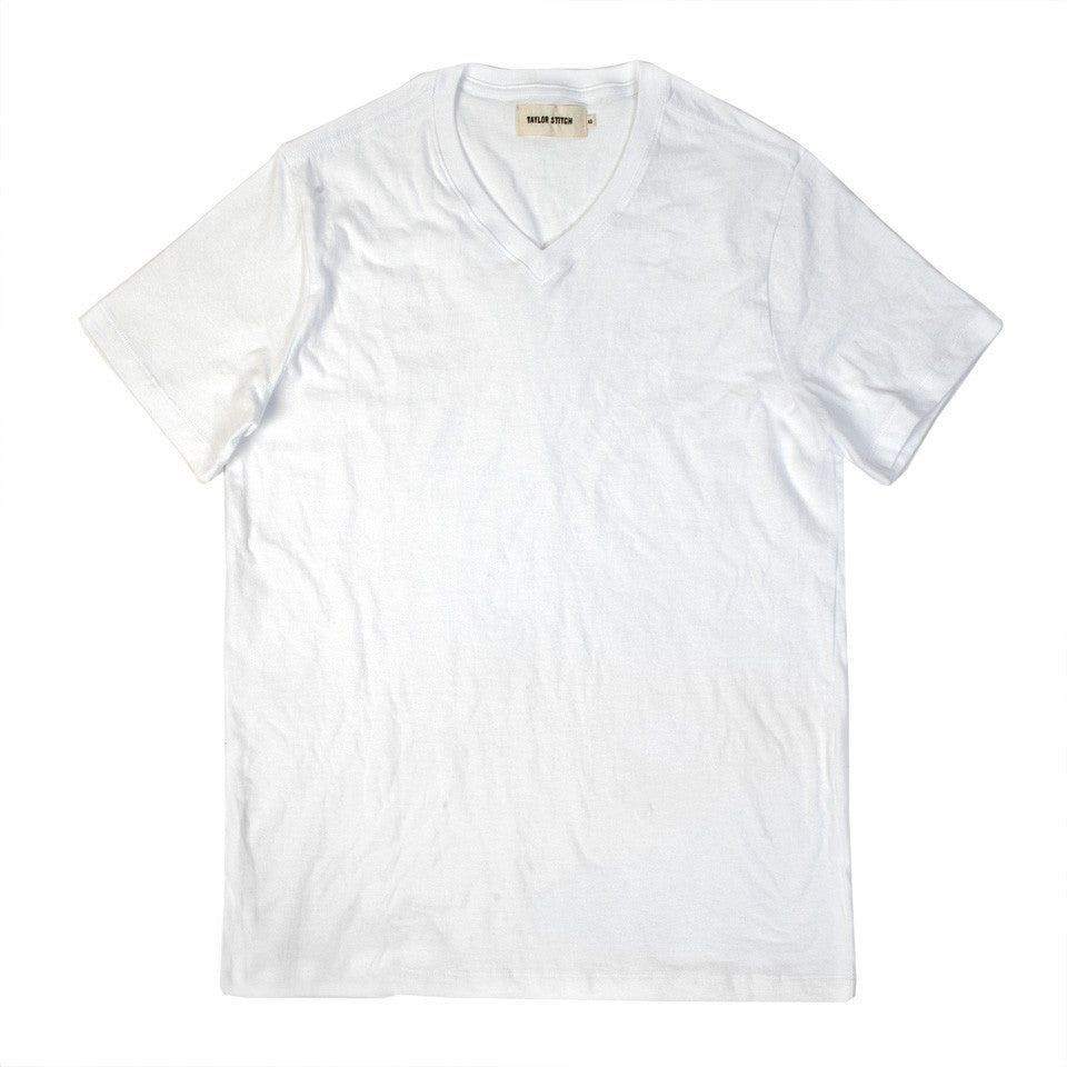 Naeec V-Neck Tee in White