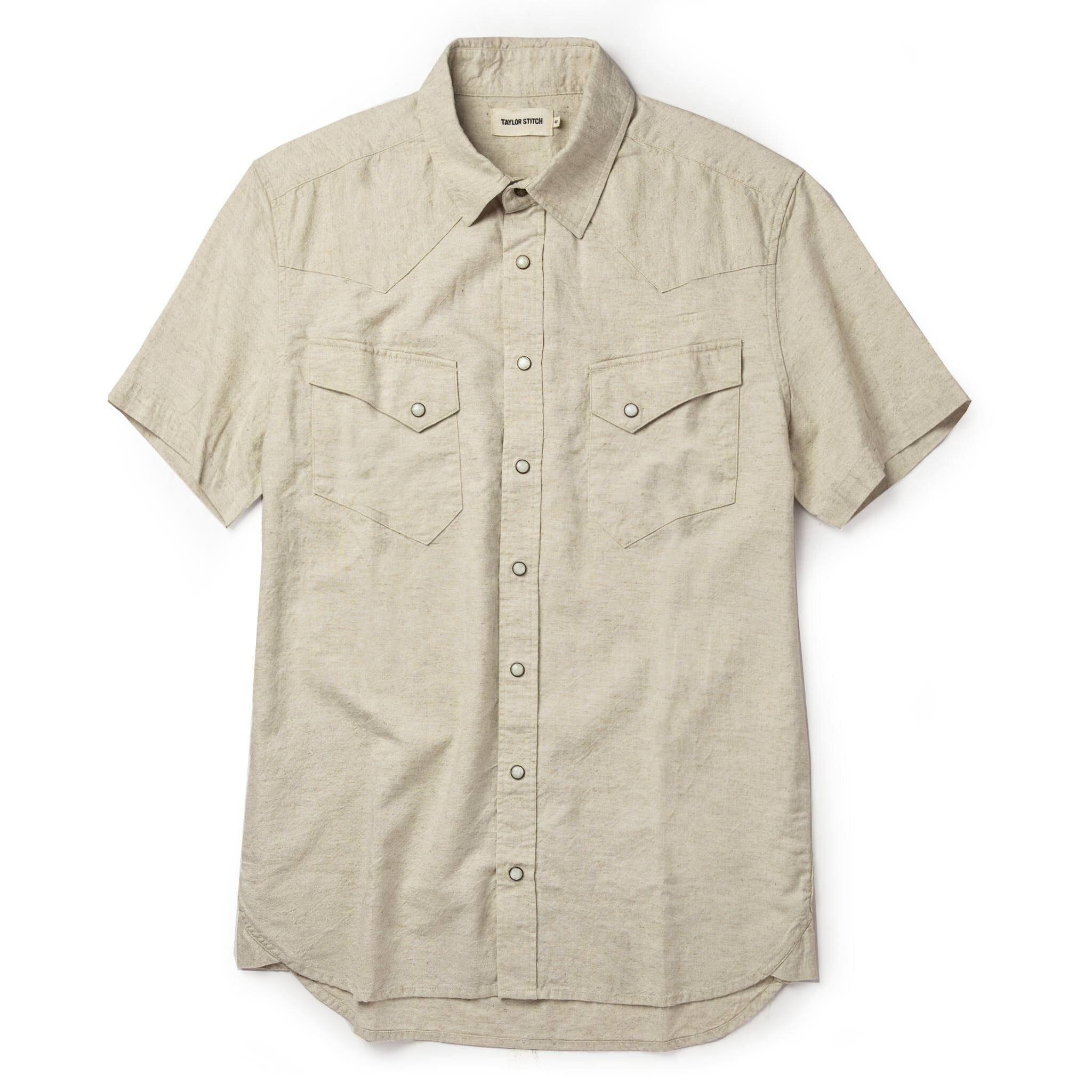 Naeec Short Sleeve Western in Natural