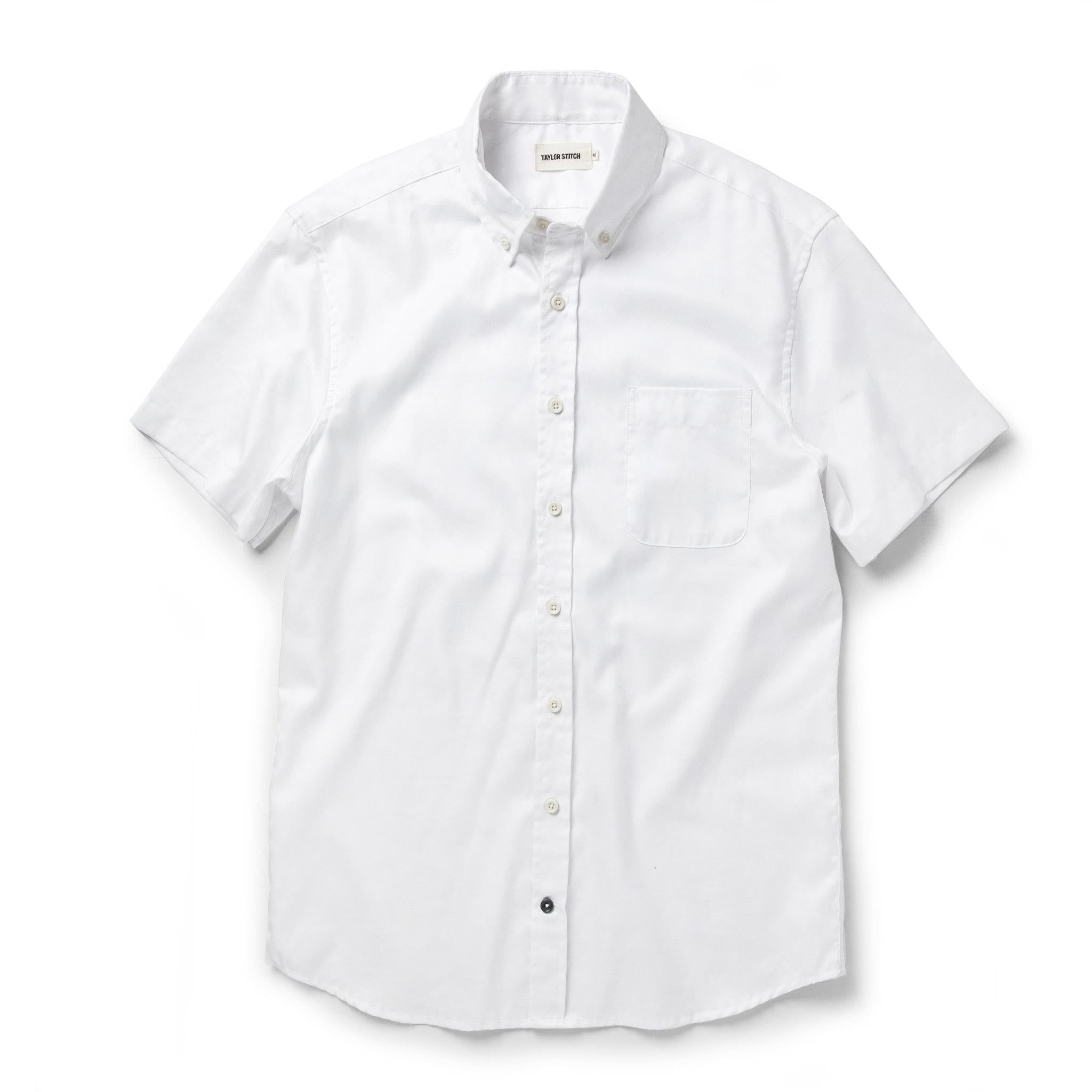 Naeec Short Sleeve Jack in Washed White Oxford