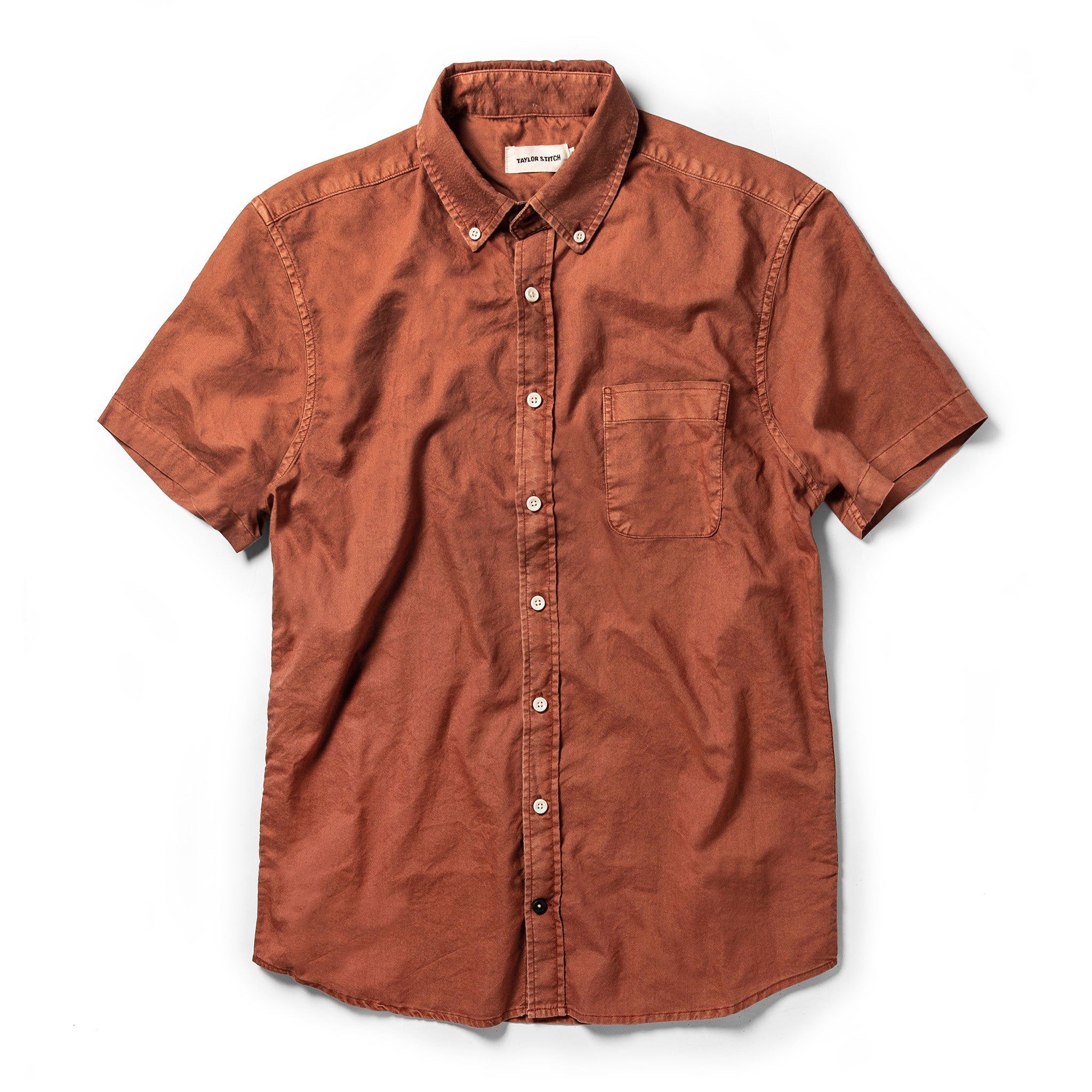 Naeec Short Sleeve Jack in Terracotta Oxford