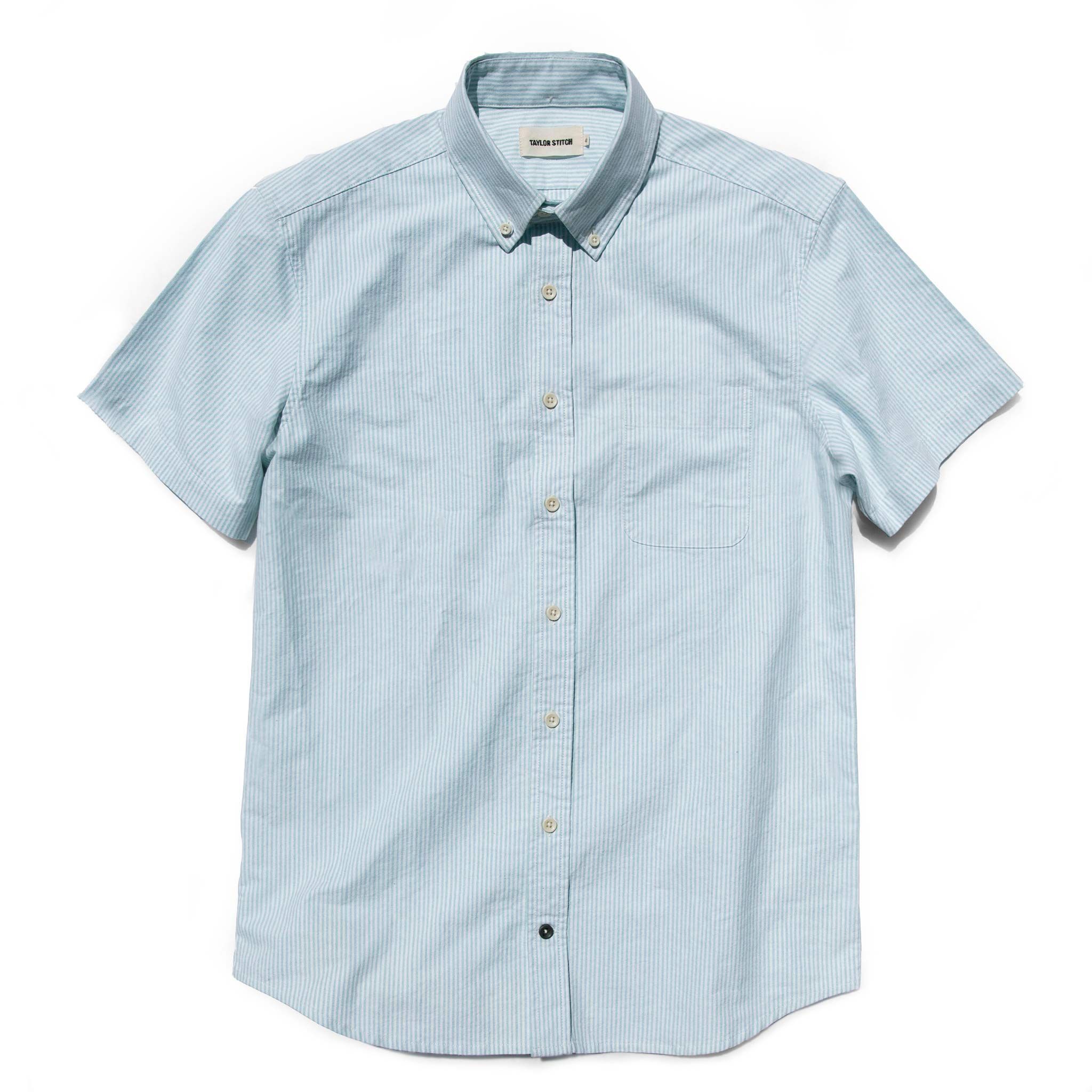 Naeec Short Sleeve Jack in Teal University Stripe