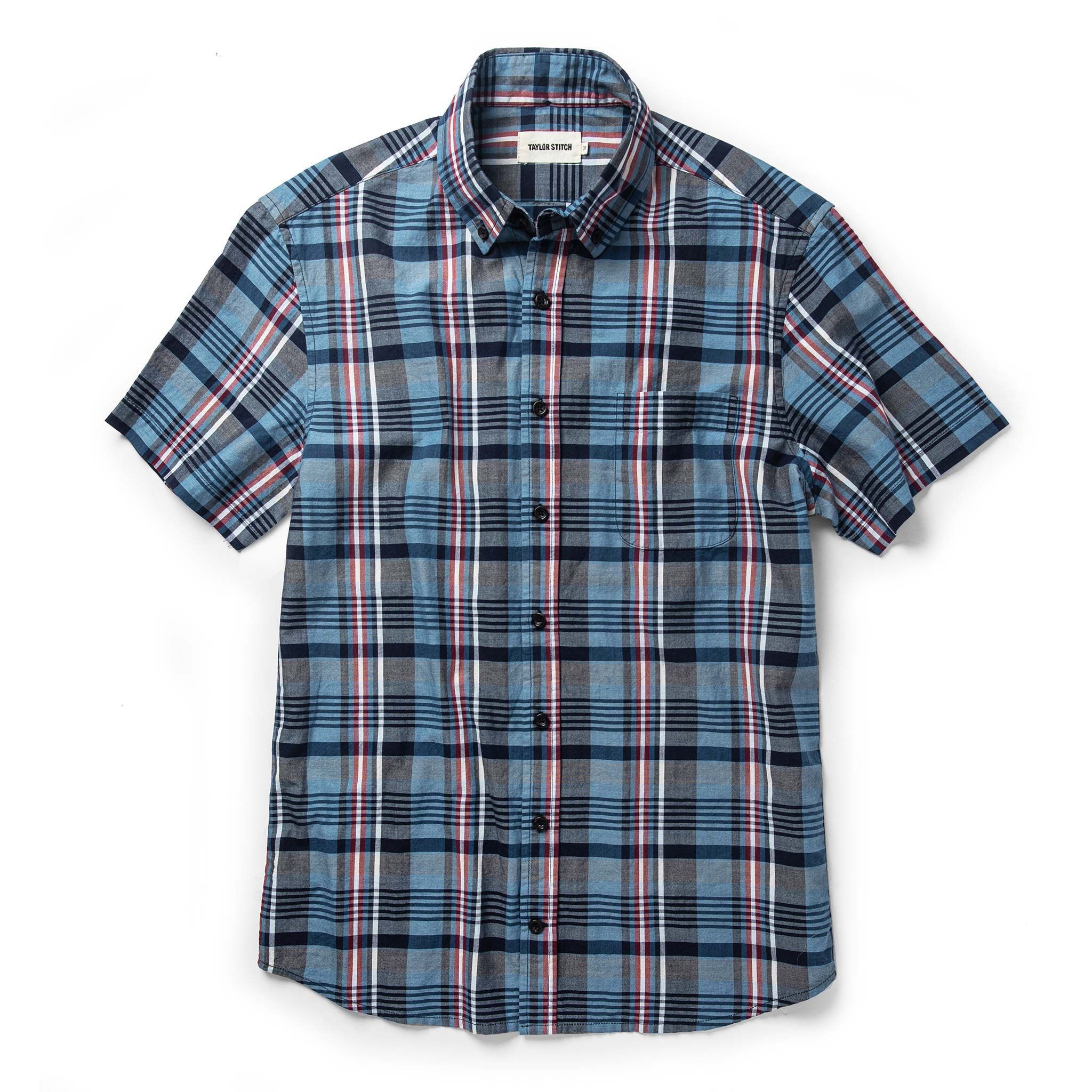 Naeec Short Sleeve Jack in Navy Madras