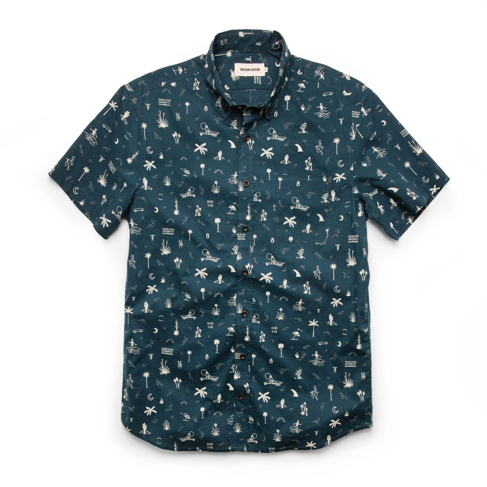 Naeec Short Sleeve Jack in Navy Aloha