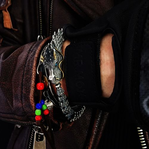 👑2025 Fashionable Original Handmade Vintage Dragon Head Bracelet👑