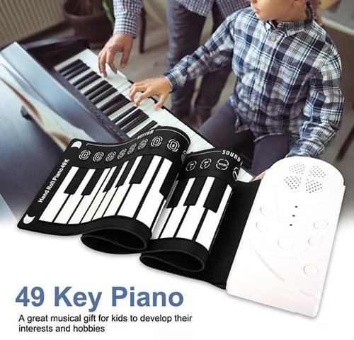 👑49-Key Hand Roll Portable Piano👑