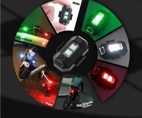 🌈LED Anti-collision Strobe 7 Colors Cool Lights🏍️