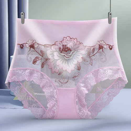 🌸High Waist Premium Lace Embroidered Panties🌸Buy 1 get 2 other color free