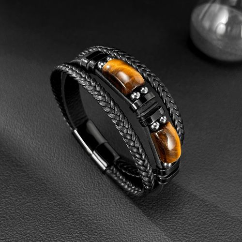 New arrival🤩Tiger Eye Leather Braided Bracelet - Bring wealth and good luck👀