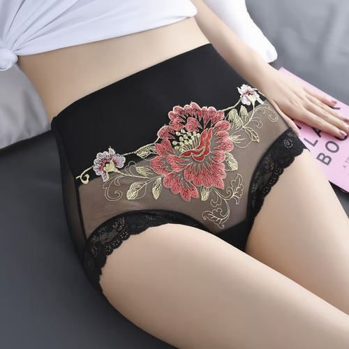 🌸High Waist Premium Lace Embroidered Panties🌸Buy 1 get 2 other color free