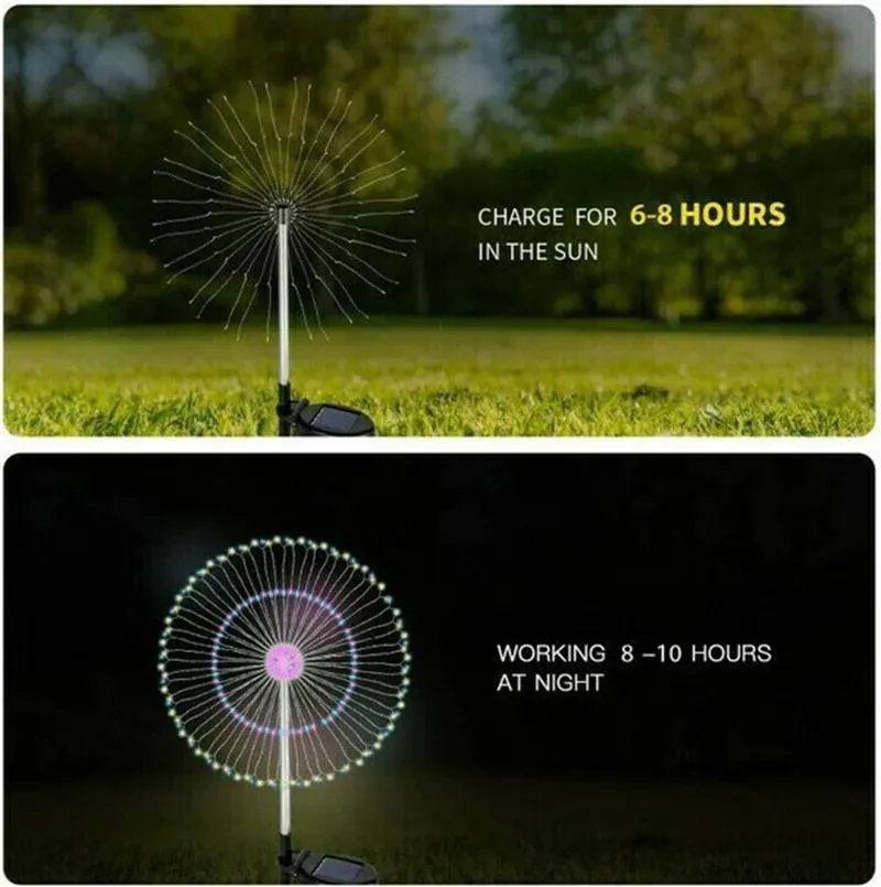 🎁 Waterproof Solar Garden Fireworks Light