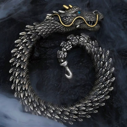 👑2025 Fashionable Original Handmade Vintage Dragon Head Bracelet👑